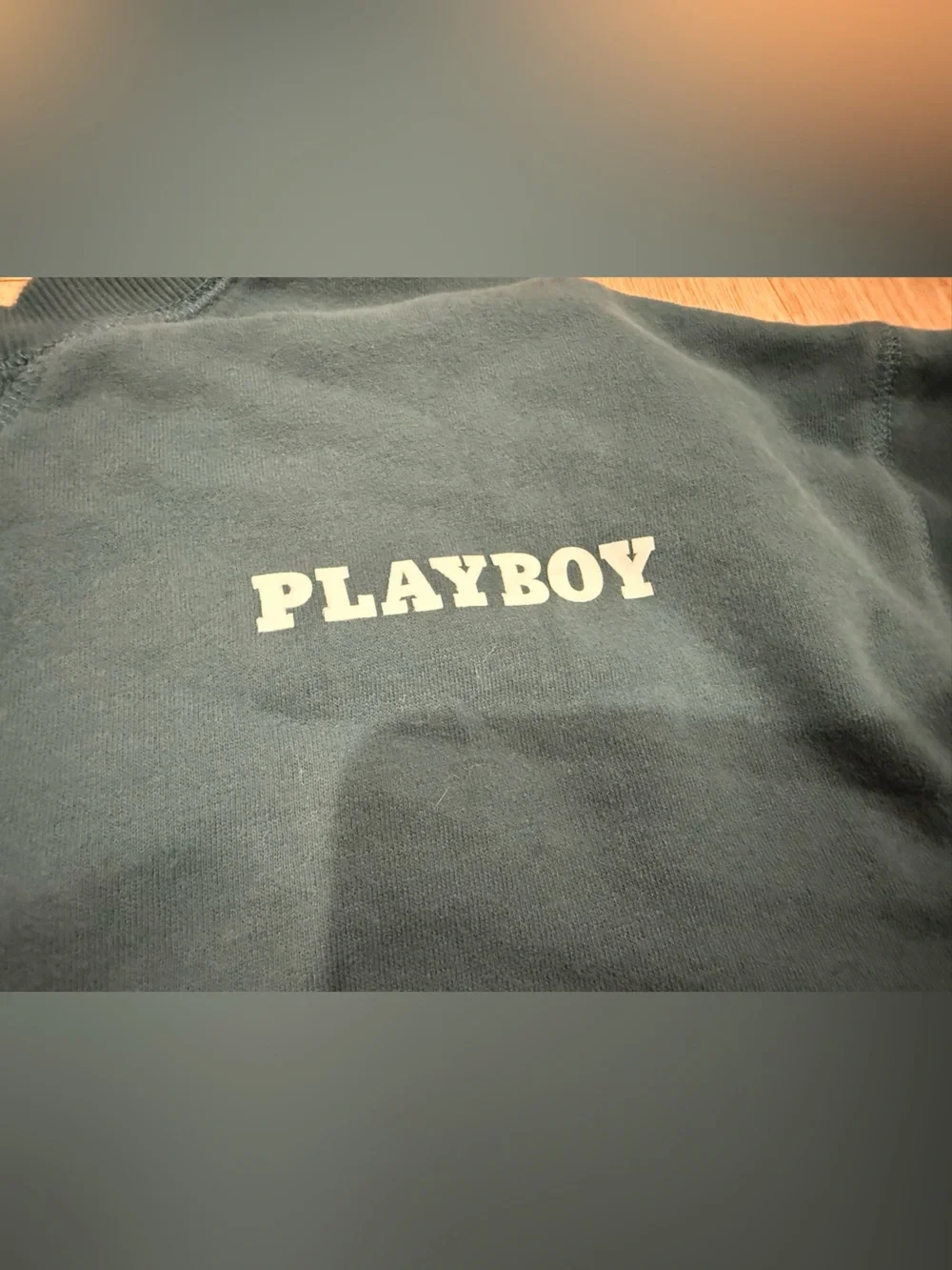 PLAYBOY Men's Dark Teal Crewneck Sweatshirt with Logo